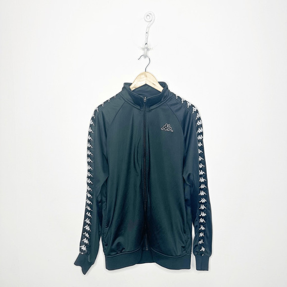 Kappa Jackets & Blazers - Kappa 222 Banda Wanniston Women’s Slim Fit Full Zip Black Track Jacket XL
